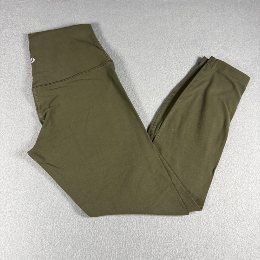 Lululemon Align Pant II 25" Dark Olive High Rise Leggings Size 6